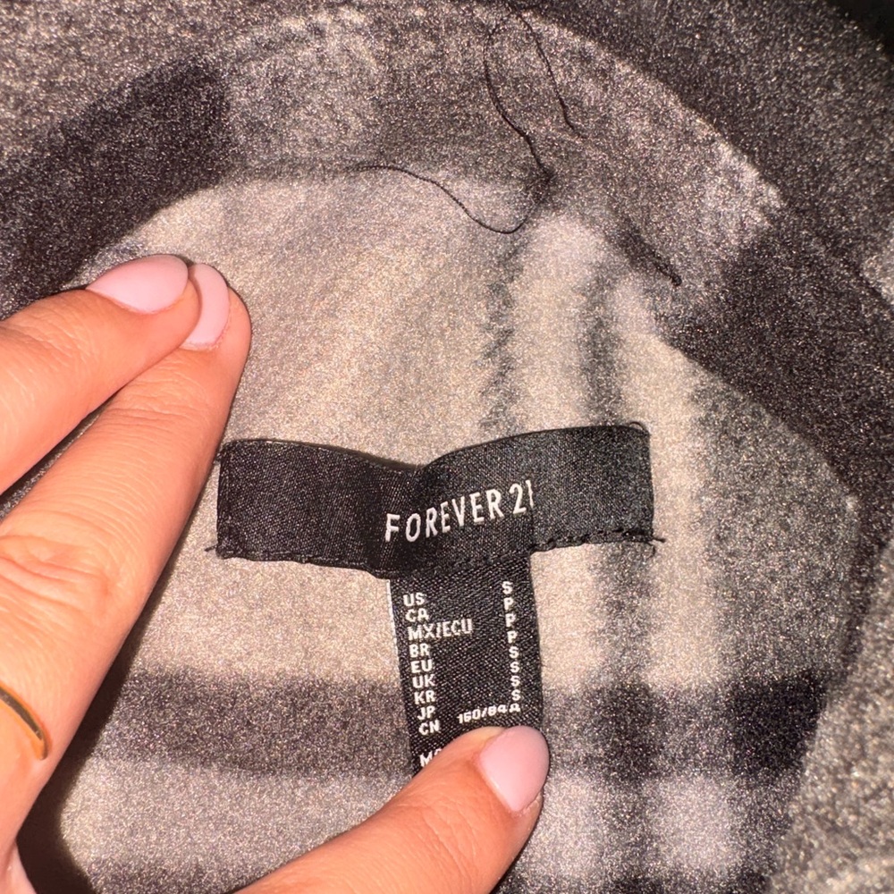Forever 21 Black and Gray Checkered Shirt - Picture 2 of 2